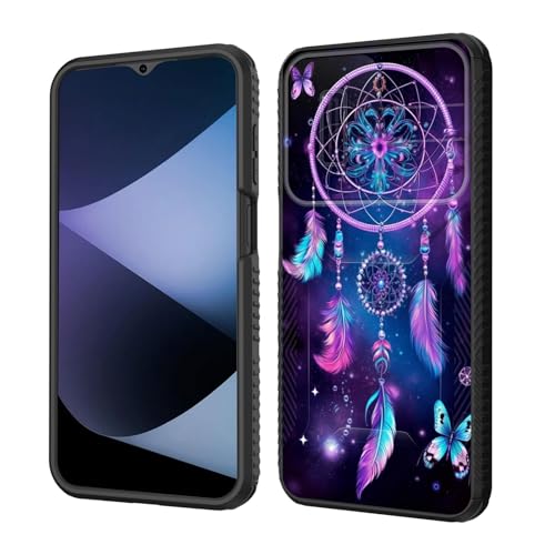 wiaekosef for Galaxy A26 5G Case Built in Slide Camera Lens Cover,Heavy Duty Shockproof Protection Dual Layer Case for Samsung Galaxy A26 5G 6.7" 2025,Butterfly Dream Catcher