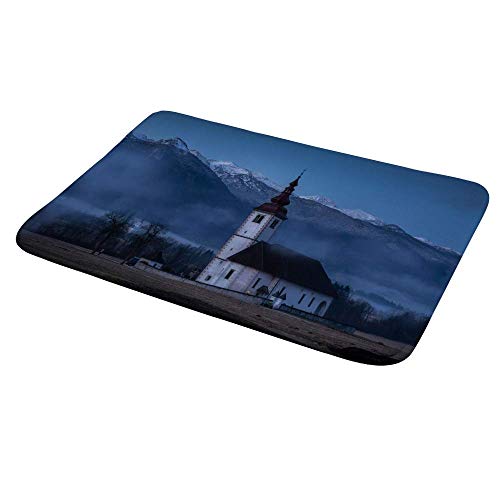 Tapis de bain antidérapant absorbant l'eau en velours corail