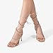 DREAM PAIRS Rose Gold High Heels Stilletos Heels for Women Strappy Gladiator Sexy Square Toe Open Toe Dressy Pumps Sandals Size 7 SDHS2239W