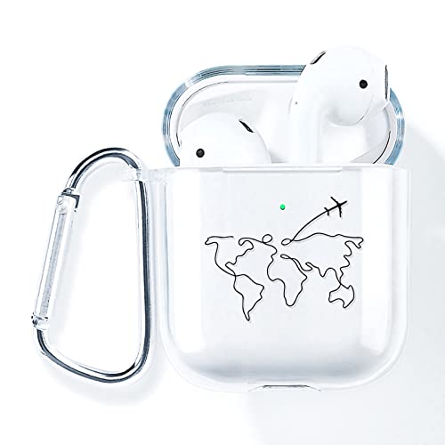 MINUUISCT Custodia per AirPods 4, Cover Protettiva in TPU Antishock con Portachiavi e Design LED Visibile - Custodia Trasparente Sottile Compatibile con AirPods 4 Carica Wireless, per Uomo/Donna