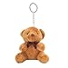 GK-O Schlüsselanhänger mit niedlichem Bär, Plüschpuppe, zum Aufhängen, für Handy, Tasche, Schlüsselanhänger, klein, 10 cm - Braun - Small