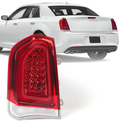 Huray Full LED Left Tail Light for Chrysler 300/300C 2015-2023 Chrome Bezel