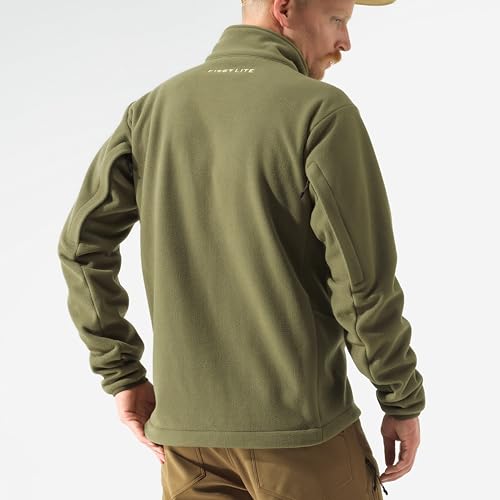 Image of First Lite Men's Challis Fleece - Windproof Soft Shell Camo Hunting Jacket, Hoodless Thermal Layer Hunting Gear For Men