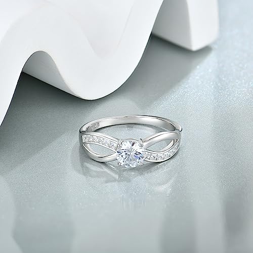 Infinity Promise Rings for Her 925 Sterling Silver Cubic Zirconia Rings Wedding Anniversary Engagement Rings for Women Wife Mother4