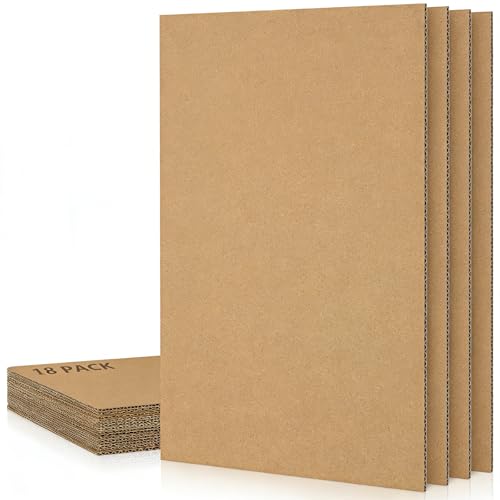 Euablfo 18 Stück wellpappe A4 Pappe zum Basteln Dicke Pappe Karton Cardboard für DIY Malen Kunsthandwerk und Modellieren