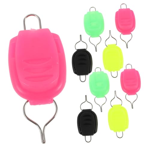 Mikikit 20pcs Holder for Fishing Wire Portable Walleye Fishing Line Holder Fishing Line Spoolers Stoppers Casting Inline Buckle Fishing Leader Fishing Line Stop Clips Plastic