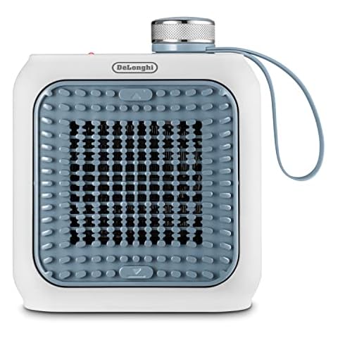 De'Longhi Capsule Desk, Calefactor Cerámico con Ventilador, 360W, Azul Claro Cover