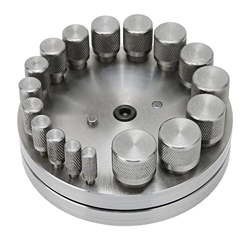Circle Disc Cutter Set, Flat Bottom 17 Kinds Dies Mutifuctional Ewelry Making Disc Cutter Professional Steel Metal Forming Pendant Punch Tool Cutting Tools Hole Punch Round Disc Cutter Accessories #TOP4
