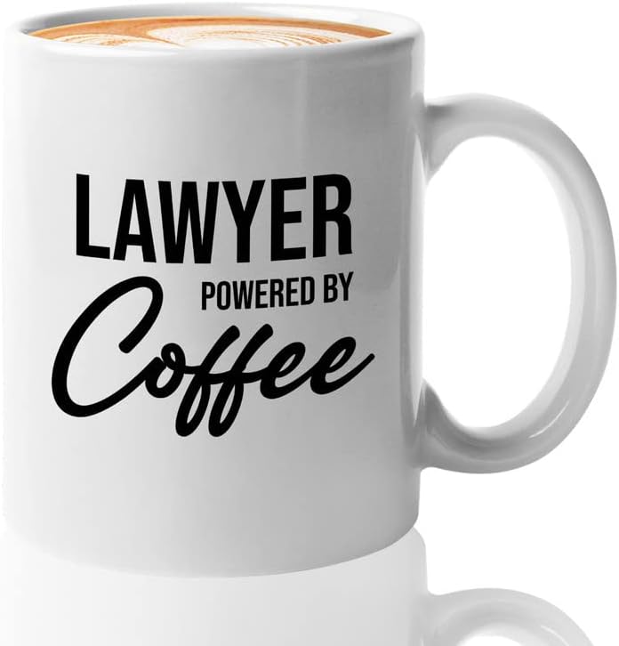 Taza de café de abogado de 11 onzas, color blanco, regalo de abogado para la escuela de derecho, graduación, policía, abogado, piloto, motocicleta,