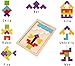 Wooden Blocks Puzzles Brain Teasers, Tangram Puzzles & Educational Toys for Toddlers Age 3 5 7 10, Colorful Russian Blocks with a Storage Bag, Perfect Montessori & Stem Toys Gift for Kids (40Pcs)