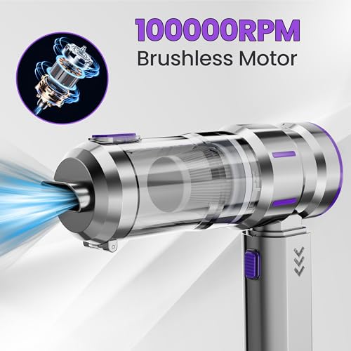 Image of Portable Cordless Handheld Car Vacuum Cleaner - Equipped with Advanced Brushless Motor, 3 Suction Modes, 25,000 Pa Max Suction Power, Type-C Charging,for Car, Sofa & Keyboard