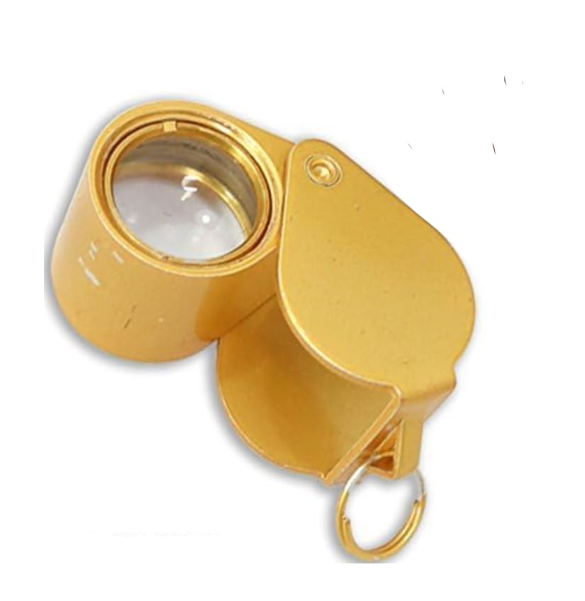 MAXIMIZE 14x Jeweler's Mini Loupe | Premium 12mm (1.2 cm) Glass Lens | Wearable & Attachable | Elegant Leather Storage Pouch | Mastery in Magnification