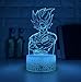 3D Illusion Nuit Lumière Win-Y LED Bureau Table Lampe 7 Couleur Tactile Lampe Maison Chambre Bureau Décor pour Enfants D'anniversaire De Noël Cadeau (Dragon Ball L2)