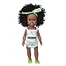 Walaka Poupée Noire Afro-américaine réaliste bébé poupées pour Les Enfants Enfants Jouets bébé bébés poupons Afrique Cadeau Fille 13.7inch (F)