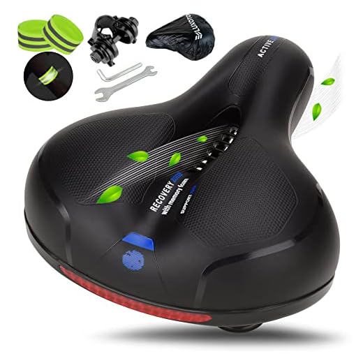 Most Comfortable Bike Seat for Men - Bike Saddle Bike Seat for Comfort Women Wide Bicycle Seat Padded Bike Seat Cushion Memory Foam - Bicycle Saddle Universal Bike Seat Exercise Indoor Outdoor (Blue)