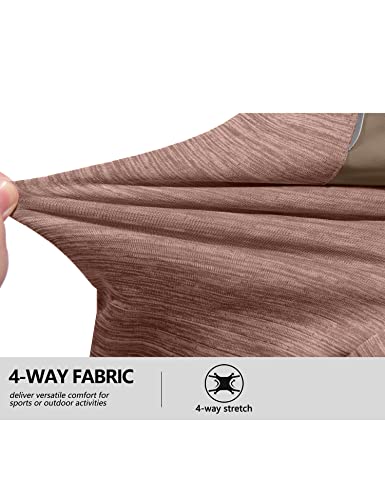 Little Donkey Andy Women's Lightweight Quick Dry Warm Stretch Golf Jacket Full Zip Thermal Hybrid Jacket Thumbholes Workout Athletic Running Hiking Track Jacket Burnt Brick Heather M #TOP5