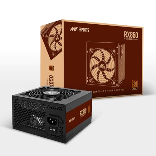 Image of Ant Esports RX850 850 Watt 80 Plus Bronze Certified Power Supply /PSU for PC with Smooth & Silent 120mm Fan