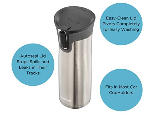 Image of Contigo West Loop Stainless Steel Travel Mug with AUTOSEAL Lid, 24oz., Stainless Steel