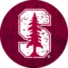 Stanford University Distressed Wood Grain 4 Inch Round Magnet Officially Licensed Collegiate Product