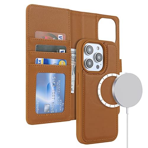 Coque pour iPhone 13 Pro magnétique et étui à rabat détachable avec protection écran