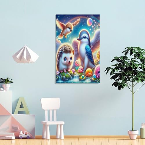 Décoration murale hérisson sur toile pour égayer votre maison - 4