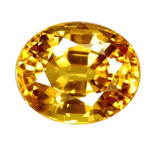 5.25 Carat Orignal Yellow Sapphire Pukhraj Oval Cut By Lab Certified