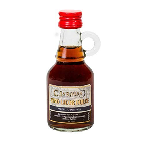 Lote de 20 Botellas de Vino Dulce'La Rivera' Licores. Regalos Originales. Complementos. Detalles para Bodas, Comuniones, Bautizos y Cumpleaños. CC