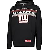 Ultra Game NFL Official Adults Super Soft Pullover Hoodie Sweatshirt - Warm Polyester Blend - Unisex, New York Giants, Black, Small