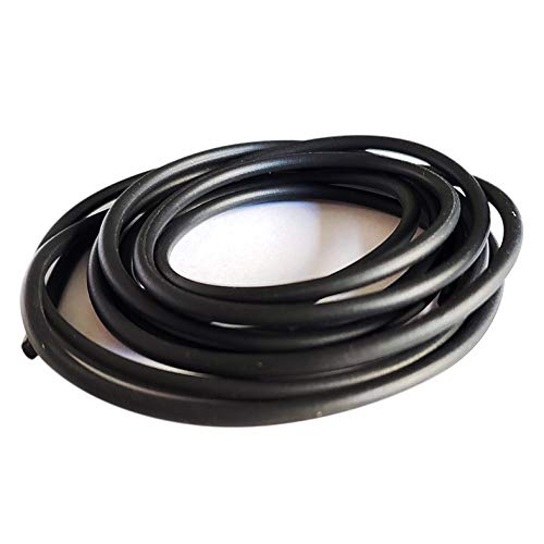 Round Black Rubber Cord, Black 1/8