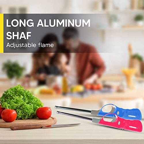 5 x Refillable Lighter Gas Adjustable Flame Windproof Long Reach Candle Lighter for Kitchen Cooking BBQs Camping Wood Burner & Fireworks (Assorted Colors) - Image 5