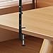 Sewroro 2pcs Adjustable Over The Table Rod Stand for Pegboards, Black Iron Shelf Support Bracket, Home Office Storage Hooks for Organizing Tools And Accessories