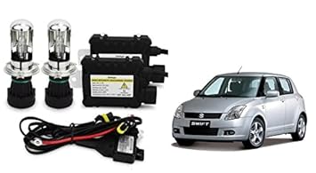 RS Enterprises Cars Maruti Suzuki Swift 2006 H4 - HID Conversion Light Kit ( 2 HID Light , 2 Blaster , Wiring ) Vehicle HID Kit for Car Headlight