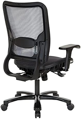 Space Seating 75 Series Air Grid Big and Tall Deluxe Ergonomic Office Chair with Adjustable Lumbar Support and 400 lb. Limit, Black - Thumbnail 2