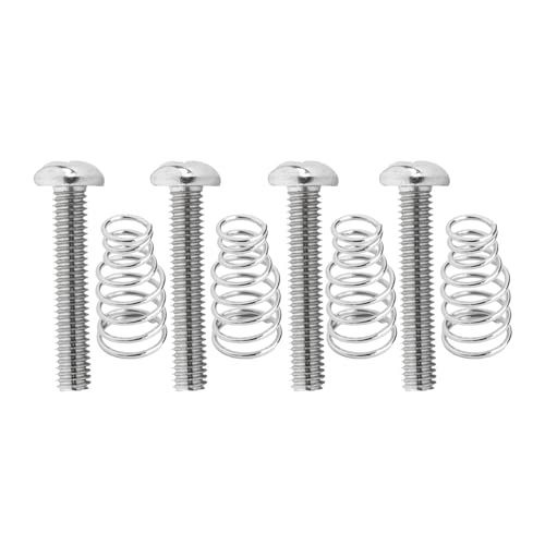 DIAO79NI 4PCS Basic 3.5x20mm Metal Metric Thread Tele Bridge Pickup Mounting Screws with Springs, Chrome