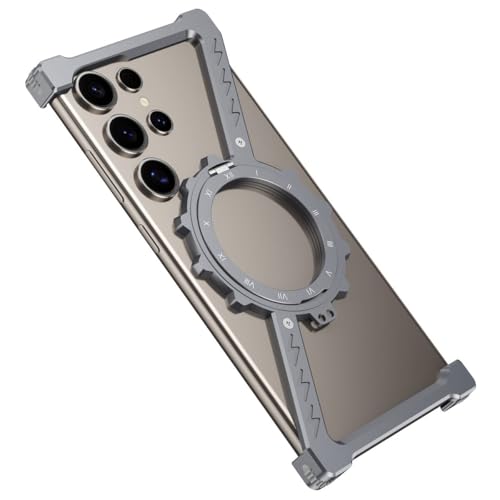Coque Samsung S24 Ultra sans cadre anti-chauffe avec anneau de maintien magnétique métal