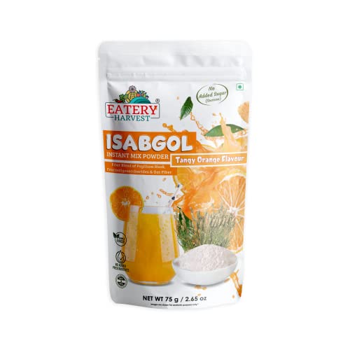 Image of by Saipro Psyllium Husk Isabgol Powder,75 gm SUGAR FREE, Diabetic friendly, 15 Days Serving, Daily fiber Mild Tangy Orange flavor|Boosts Digestion | Natural Constipation Relief Good fiber blend| ease digestion, all natural, No preservative, No added color