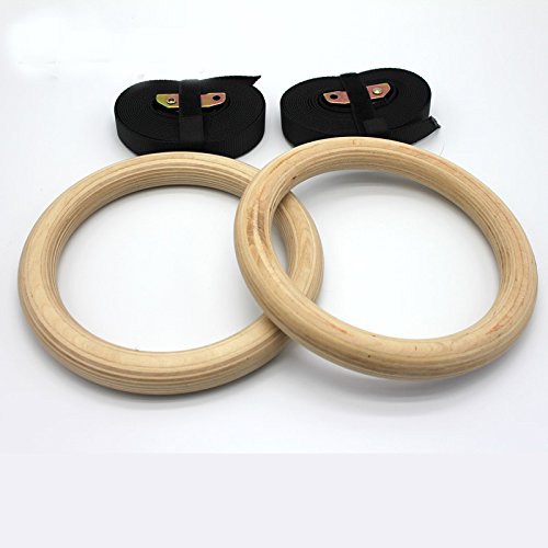 Anillas de Gimnasia Ajustables de Madera para Entrenamiento miniatura 2