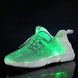 Ruimin Fiber Optic Shoes Led Light Up Luminous Shoes 7 Colors Shinning and USB Charging for Women...