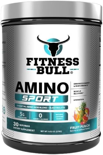 Amino Sport | Blend with BCAA | Natural Caffeine Source & Electrolyte Blend |To Increased Strength & Power Throughout The Day | Fruit Punch | 270Gms