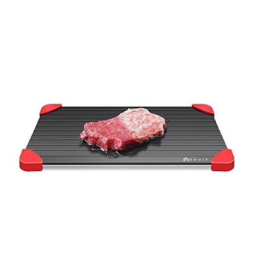 Kouik Defrosting Tray,Thaw and Defrost Faster,No Electricity,No Chemicals,No Microwave,Safest Quickest Natural Eco Friendly to Defrost Meat Chicken,Steak, Vegetables