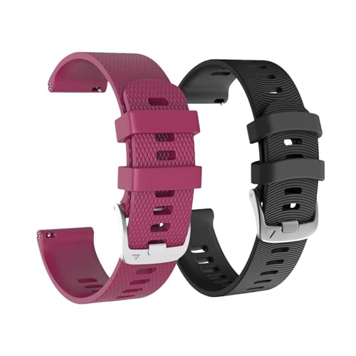 Correa de reloj 20mm de silicona con liberación rápida negra suave