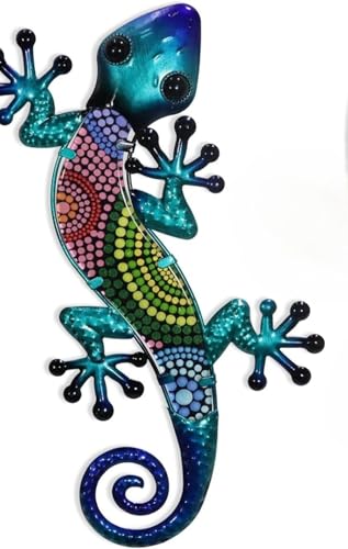 壁飾り 耐久性 部屋 玄関 屋外 ガーデンアート オーナメント 壁アート装飾トカゲ屋外装飾 (B)のサムネイル