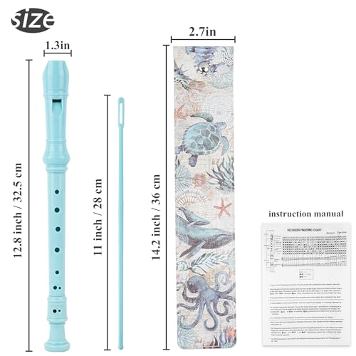 Qielizi US2-RECORDER4-2-SEA WORLD Recorder Instrument For Beginner Kids Adults,8-Hole Soprano Descant Recorder Music Flute thumb #1