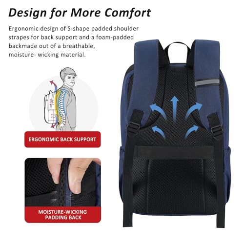 Image of Travel Laptop Backpack with USB Charging Port+Anti-Theft[Water Resistant] College School Bookbag Fits 16 Inch Laptop