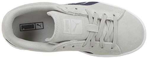 PUMA Puma Unisex-Child Suede Classic Badge Sneaker, Gray Violet-Peacoat, 5 M US Big Kid