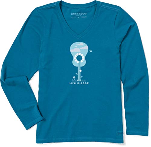 Life is Good Womens Crusher, Persian Blue, Medium