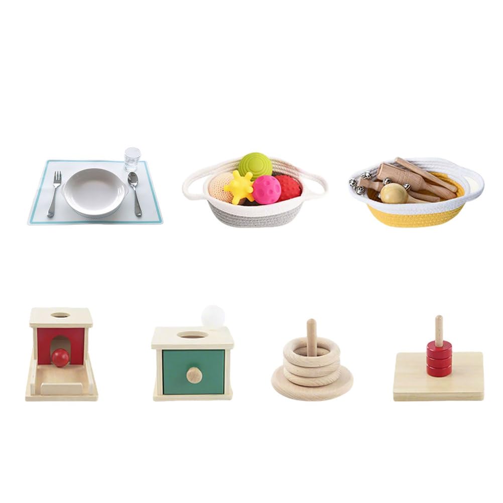 ttnmrc Montessori Baby Wooden Sensory Toy Set