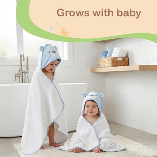 Image of OEKO-TEX 100% Organic Cotton Baby Toddler Bath Hooded Towel Soft 33x33 in