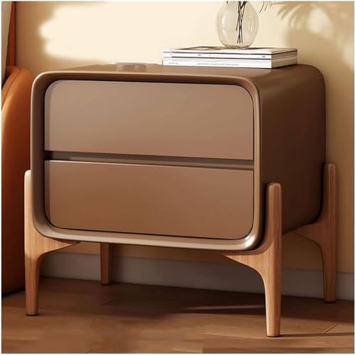 Table de chevet en bois FANDIAO à 2 tiroirs coulissants pour rangement de chambre élégant