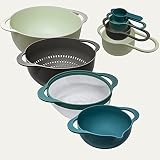 Macho'S Tuff - Mixing bowl set for Baking or Cooking - 4 pcs measuring cup set - Colander - Sieve -